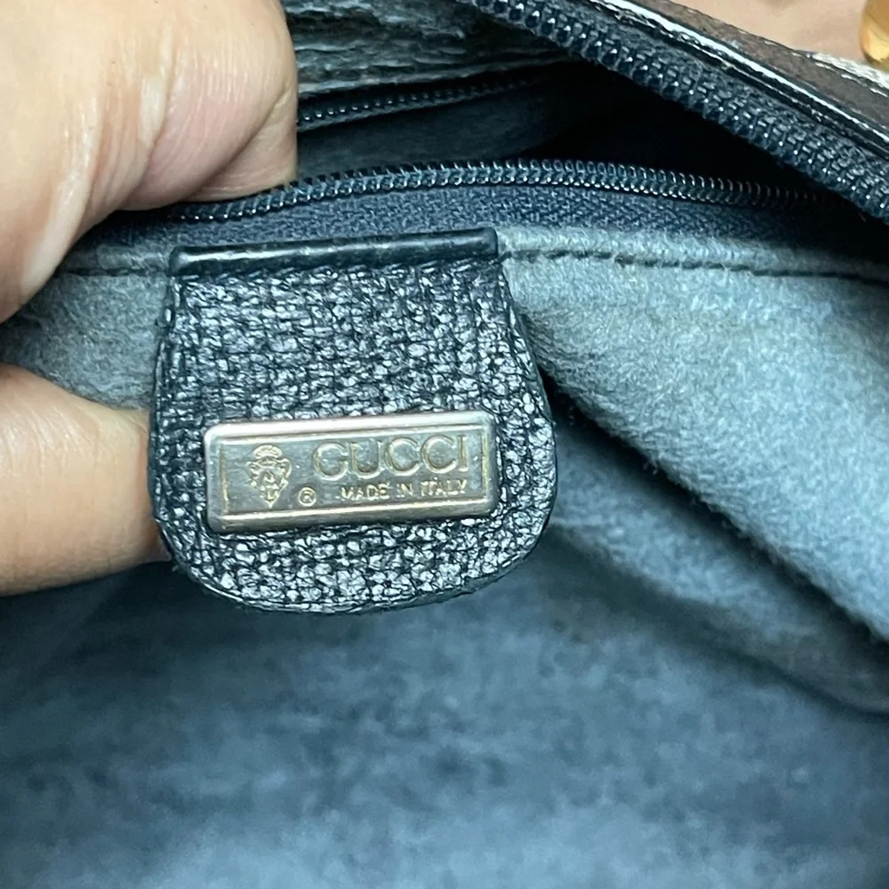 Authentic Gucci vintage web sherry line satchel bag (WN31) 002.39.0269 - Picture 11 of 16